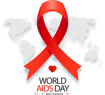 World aids day illustration map background png