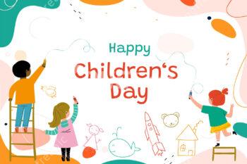 Happy children's day wish vector art background design