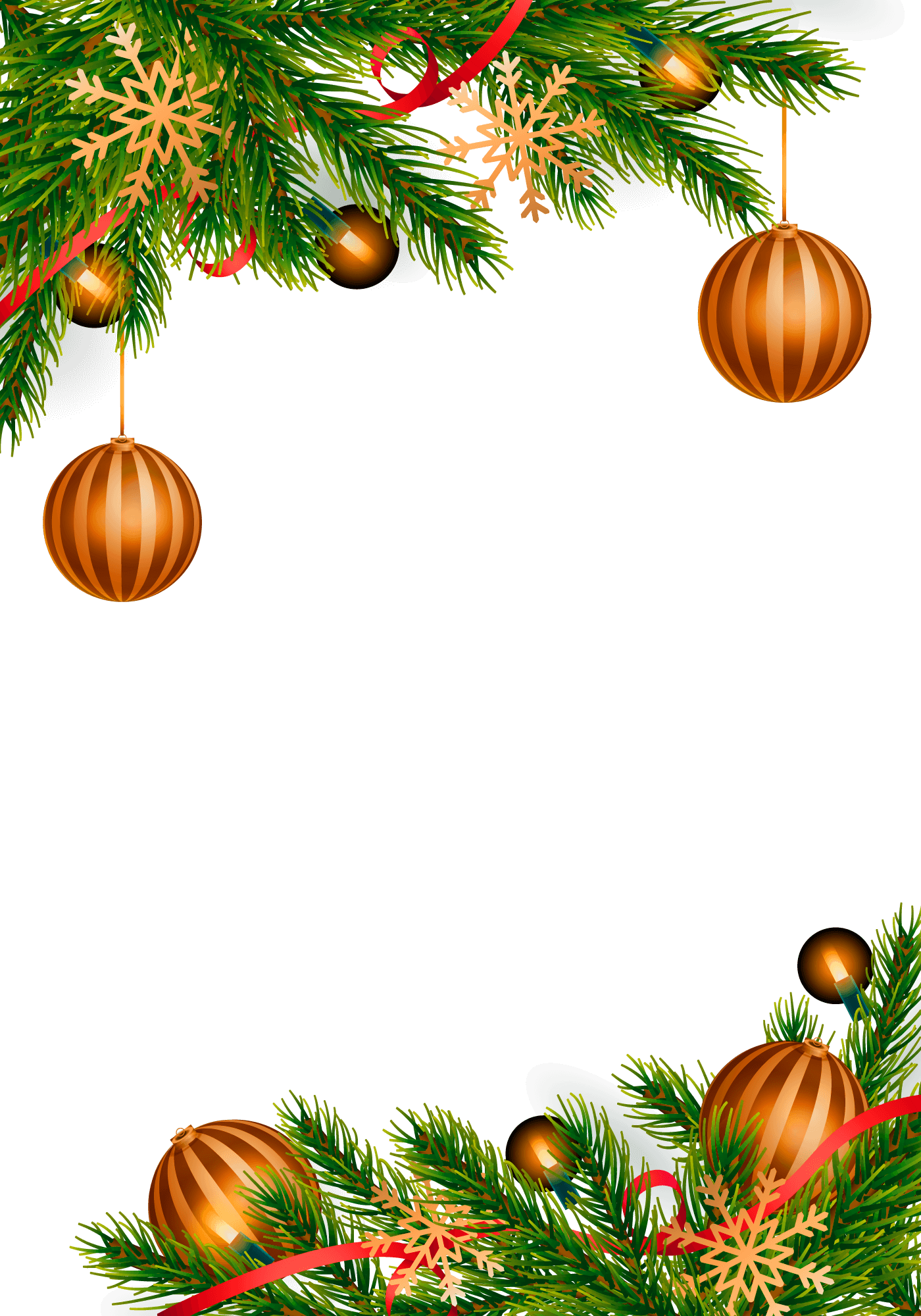 Christmas frame designing decoration clipart png - Pngfreepic