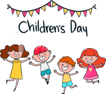 Jumping kids children's day background design png - Pngfreepic