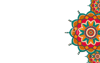Rangoli style background design of diwali vector png - Pngfreepic