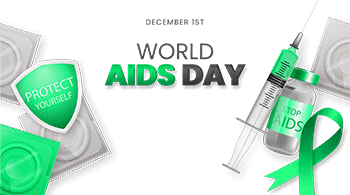 National aids day vector image clipart png