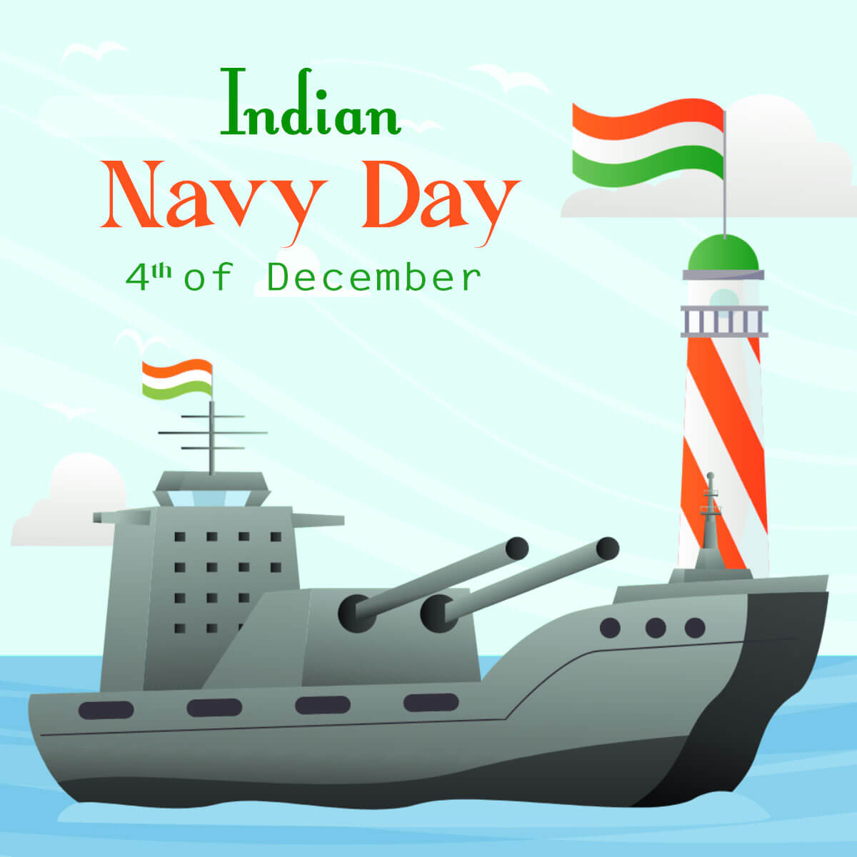 Happy indian navy day ship vector shape design - Pngfreepic