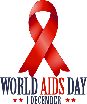 World aids day red ribbon illustration vector png