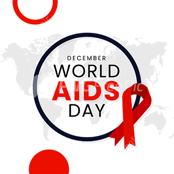 World aids day map background vector illustration png