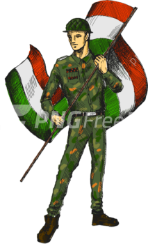 Indian soldier holding flag army day png image - Pngfreepic