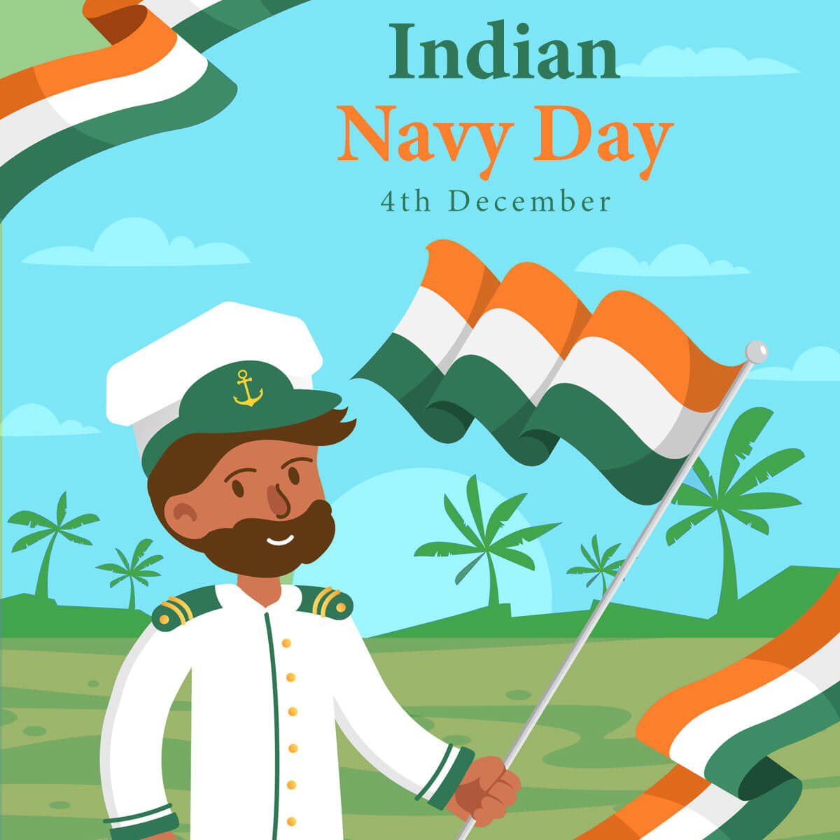 Indian Navy Day Stock Illustration - Download Image Now - Navy Day, Vector,  Armed Forces - iStock