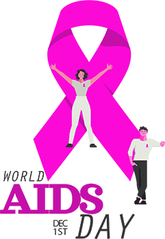 World aids day 1st dec ribbon clipart png image