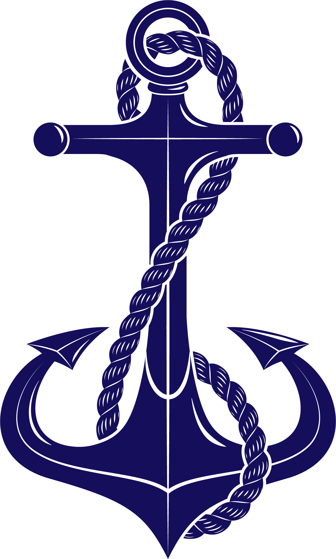 navy blue anchor clip art
