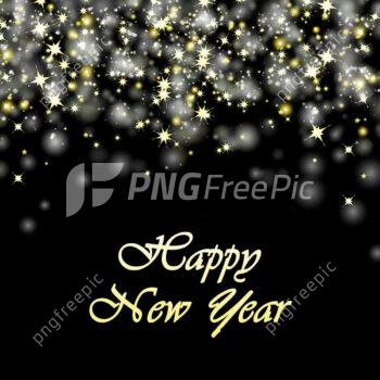 New year poster text with lighting effect background design