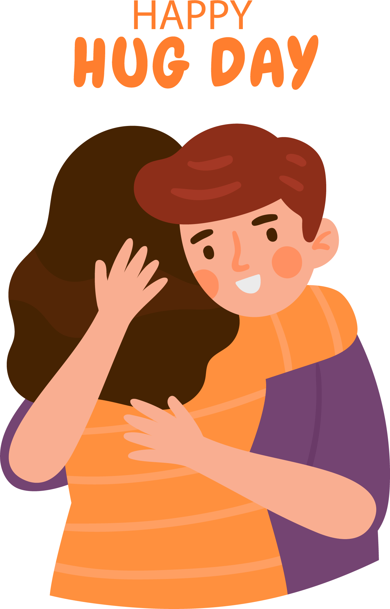 Couple hugging happy hug day png image - Pngfreepic