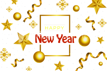 Happy new year 2023 greetings decorative png background