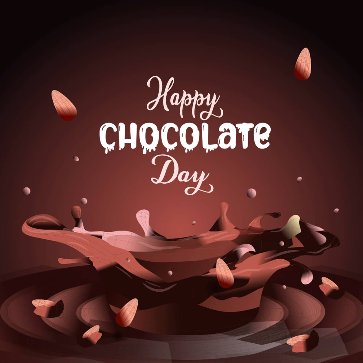 Happy chocolate day wishing special theme design - Pngfreepic
