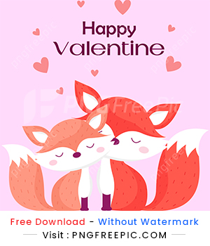 Valentine day animals love celebration abstract design