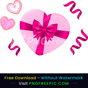 Valentine day abstract love shape gift png image
