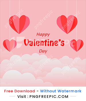 Valentine day love shape red color abstract design