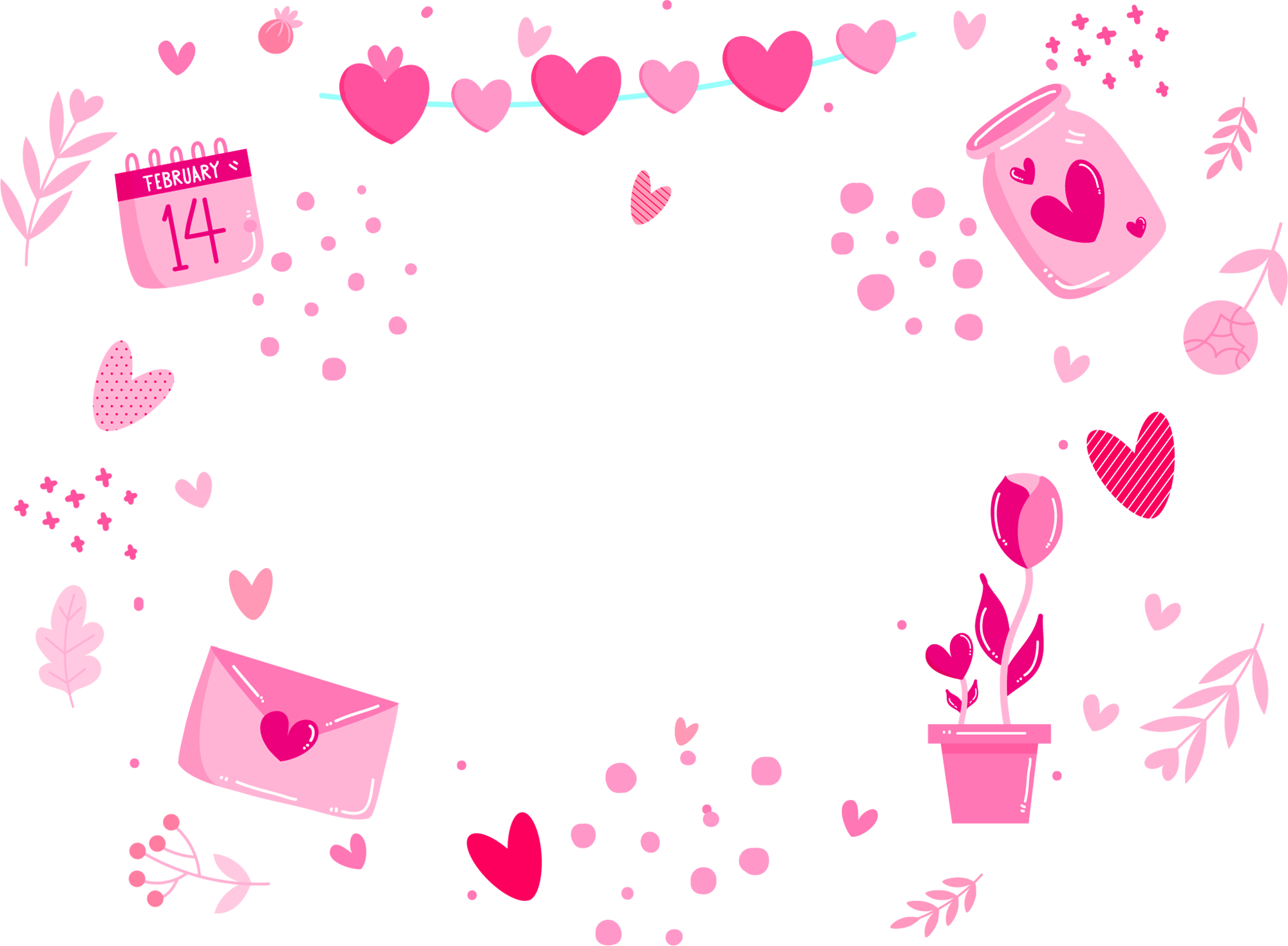 Happy valentine day love shape illustration vector png