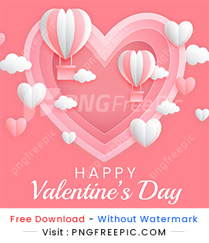 Happy valentines day love with vector banner design