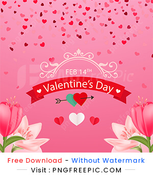 14th february valentine day realistic vector design