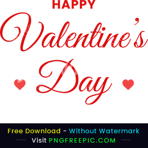 Happy valentine day style text illustration png vector image
