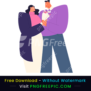 Valentines day celebration couple vector png image