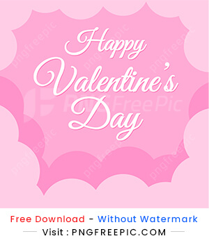 14th february happy valentine day pink background design