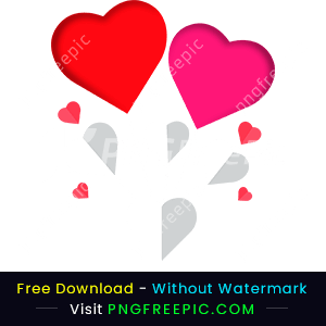 Happy valentines day love heart set vector png