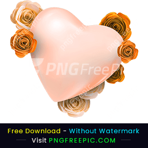 Valentine day png decorated beautiful roses with hearts