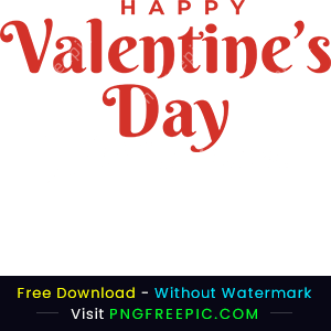 Happy valentine's day lettering vector png image