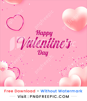 Happy valentines day background cute lovely style illustration