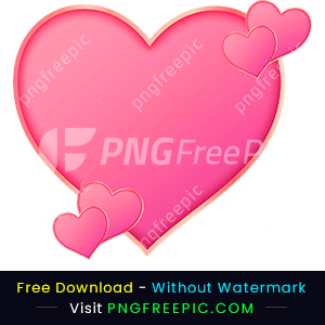Happy valentines day decorative hearts illustration png