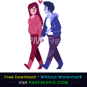 Happy valentine's day best couple clipart vector png
