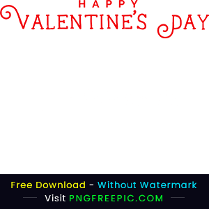 Happy valentine day styles text clipart png image