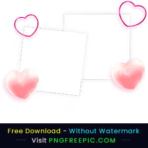 Vector valentine day picture frame png image