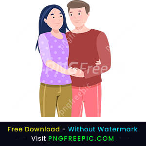 Happy valentines day celebrate cute couple vector png