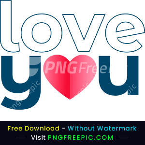 Love you text image valentine day png