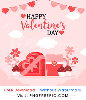 Valentine day gifts for girlfriend vector design