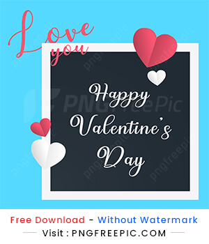 Happy valentines day 14 february banner design image