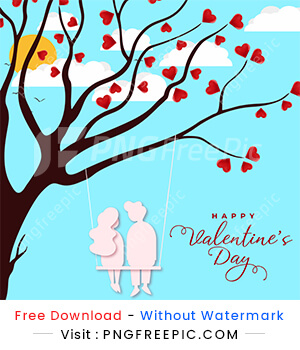 Happy valentines day couple clipart illustration vector design