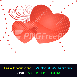 Valentines day hearts decoration vector png image