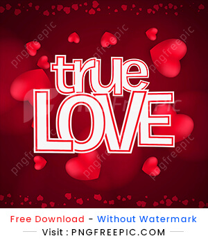 Valentine day true love hearts illustration design