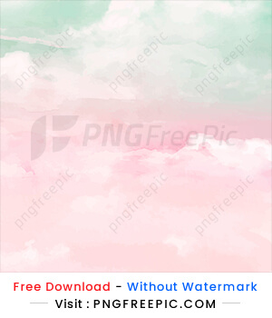 Hand painted watercolor pastel illustration sky background