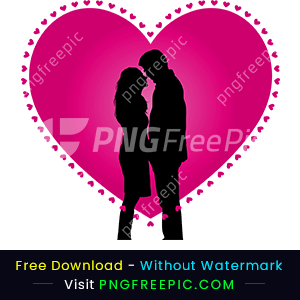 Happy valentine s couple with love illustration png design