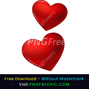 Abstract red color love shape valentine day png