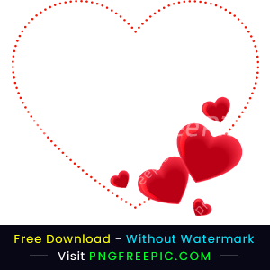 Happy valentines day hearts decorative frame vector png