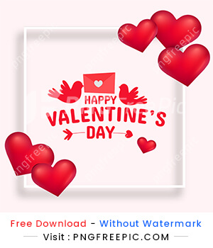 Happy valentines day love with bird vector banner design