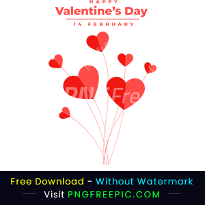 Happy valentine day 14 feb love bunch png image