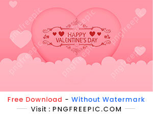 Valentine day pink hearts greeting card abstract design