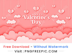 Valentines day lovely hanging hearts vector design