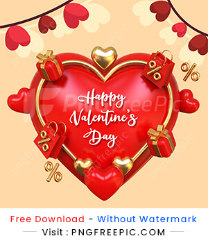 Valentines day love illustration banner design image